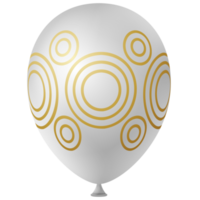 white gold 3d helium air balloon png