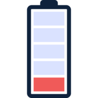 ícone indicador de carga baixa da bateria png