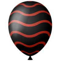 balão de ar de hélio 3d preto vermelho png