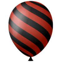 globo de aire de helio 3d negro rojo png