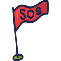 sos bandera garabato png