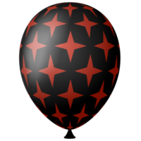 ballon à air hélium 3d rouge noir png