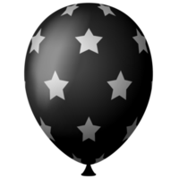globo de aire de helio 3d negro blanco png