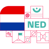 netherlands flag for 2022 football cup tournament. isolated National team flag with geometric elements for 2022 soccer or football Vector illustration png