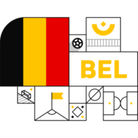 belgische flagge für das fußballpokalturnier 2022. isolierte nationalmannschaftsflagge mit geometrischen elementen für 2022 fußball- oder fußballvektorillustration png