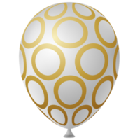 white gold 3d helium air balloon png