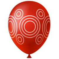 globo de helio rojo 3d png