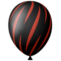 globo de aire de helio 3d negro rojo png