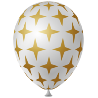 white gold 3d helium air balloon png