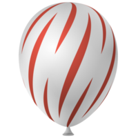 Roter weißer 3D-Heliumluftballon png