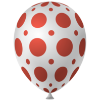 red white 3d helium air balloon png