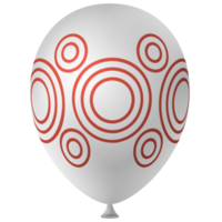 red white 3d helium air balloon png