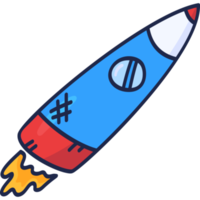 Raumschiff-Raketen-Cartoon png