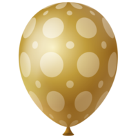 balão de ar de hélio 3d ouro branco png