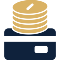 credit card coin stack png