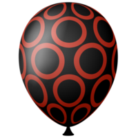 roter schwarzer 3D-Heliumluftballon png