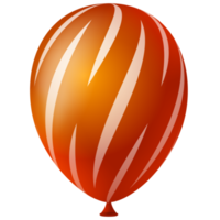 globo aerostático de helio 3d naranja png