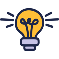 light bulb doodle icon png