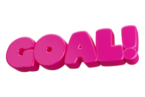 goal 3d word text png