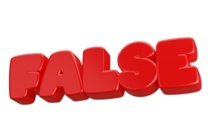 false 3d word text png