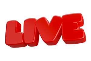 live 3d word text png