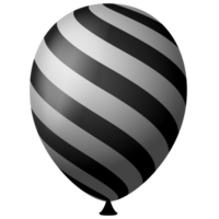 white black 3d helium air balloon png