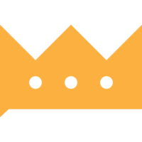 icono de logotipo de chat de corona
