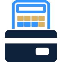 calculatrice carte de crédit à plat png