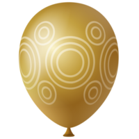 ballon à air hélium 3d en or blanc png
