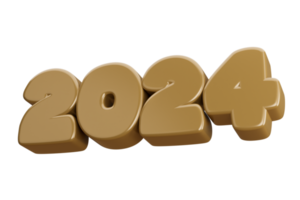 2024 3d word text png