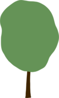 semplicità albero a mano libera disegno piatto design. png