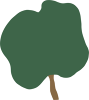 semplicità albero a mano libera disegno piatto design. png