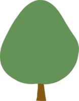 semplicità albero a mano libera disegno piatto design. png