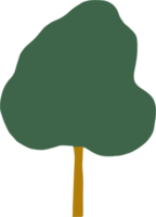 semplicità albero a mano libera disegno piatto design. png