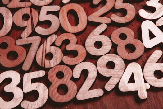 Background of numbers. from zero to nine. Numbers texture. Finance data concept. Mathematic. Seamless pattern with numbers. financial crisis concept. Business success. photo