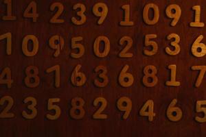 Background of numbers. from zero to nine. Numbers texture. Finance data concept. Mathematic. Seamless pattern with numbers. financial crisis concept. Business success. photo