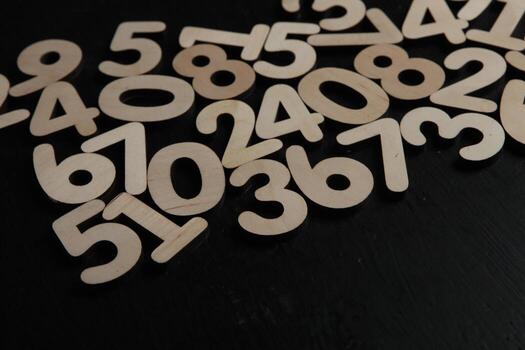 Background of numbers. from zero to nine. Numbers texture. Finance data concept. Mathematic. Seamless pattern with numbers. financial crisis concept. Business success. photo