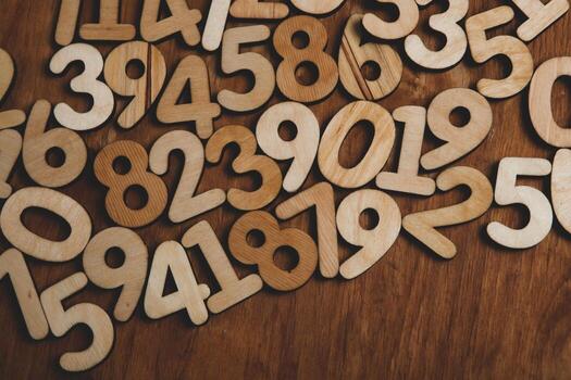 Background of numbers. from zero to nine. Numbers texture. Finance data concept. Mathematic. Seamless pattern with numbers. financial crisis concept. Business success. photo