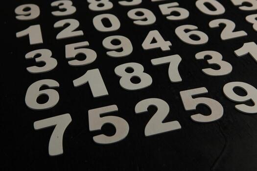 Background of numbers. from zero to nine. Numbers texture. Finance data concept. Mathematic. Seamless pattern with numbers. financial crisis concept. Business success. photo