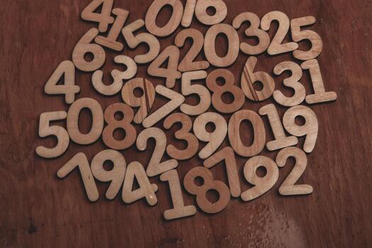 Background of numbers. from zero to nine. Numbers texture. Finance data concept. Mathematic. Seamless pattern with numbers. financial crisis concept. Business success. photo