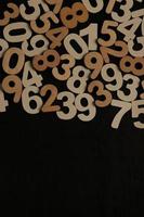 Background of numbers. from zero to nine. Numbers texture. Finance data concept. Mathematic. Seamless pattern with numbers. financial crisis concept. Business success. photo