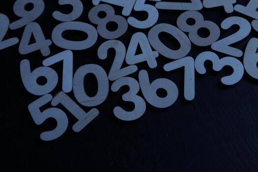 Background of numbers. from zero to nine. Numbers texture. Finance data concept. Mathematic. Seamless pattern with numbers. financial crisis concept. Business success. photo