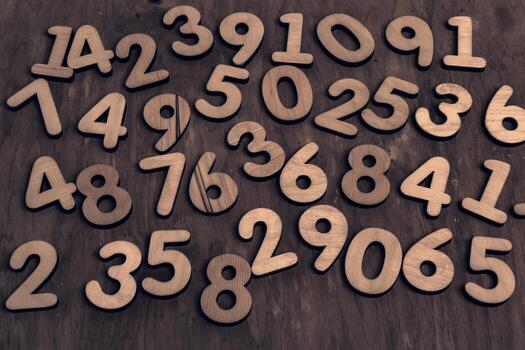 Background of numbers. from zero to nine. Numbers texture. Finance data concept. Mathematic. Seamless pattern with numbers. financial crisis concept. Business success. photo