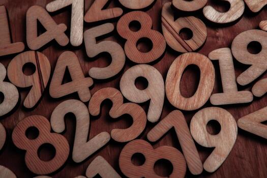 Background of numbers. from zero to nine. Numbers texture. Finance data concept. Mathematic. Seamless pattern with numbers. financial crisis concept. Business success. photo