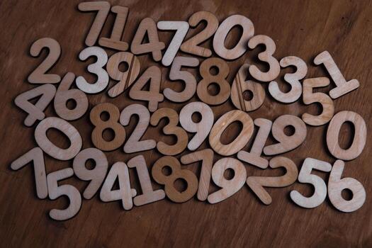 Background of numbers. from zero to nine. Numbers texture. Finance data concept. Mathematic. Seamless pattern with numbers. financial crisis concept. Business success. photo