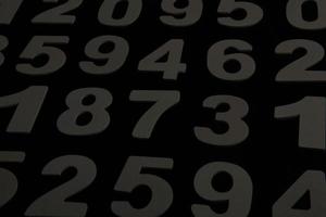 Background of numbers. from zero to nine. Numbers texture. Finance data concept. Mathematic. Seamless pattern with numbers. financial crisis concept. Business success. photo