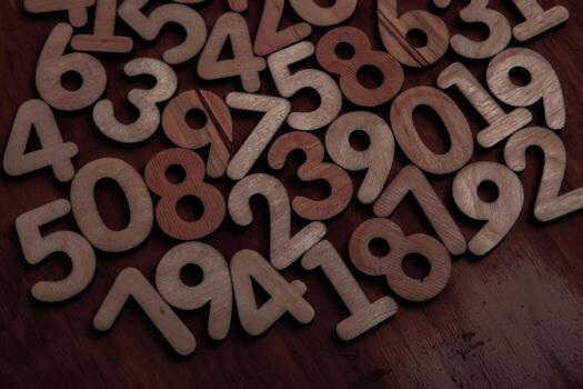 Background of numbers. from zero to nine. Numbers texture. Finance data concept. Mathematic. Seamless pattern with numbers. financial crisis concept. Business success. photo