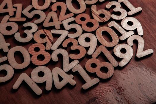 Background of numbers. from zero to nine. Numbers texture. Finance data concept. Mathematic. Seamless pattern with numbers. financial crisis concept. Business success. photo