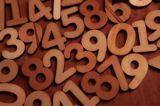 Background of numbers. from zero to nine. Numbers texture. Finance data concept. Mathematic. Seamless pattern with numbers. financial crisis concept. Business success. photo