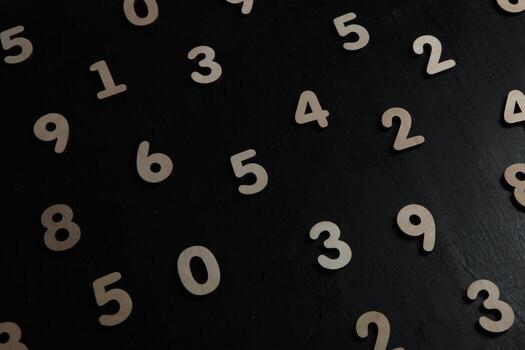 Background of numbers. from zero to nine. Numbers texture. Finance data concept. Mathematic. Seamless pattern with numbers. financial crisis concept. Business success. photo